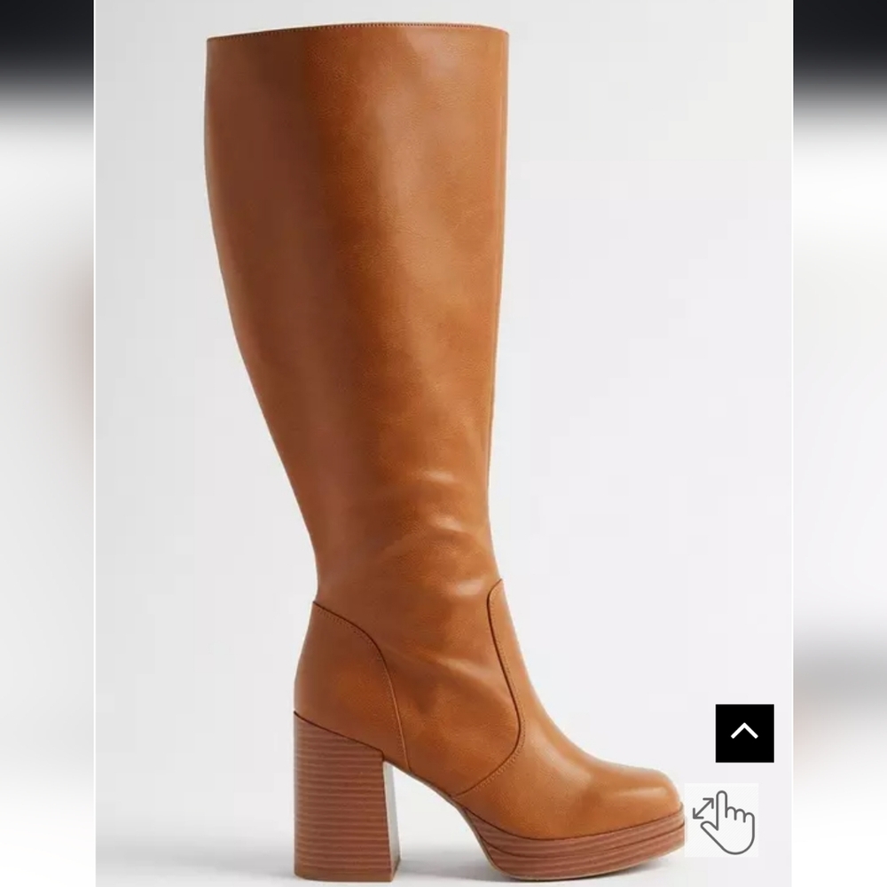 Wide Calf Platform Knee Boot